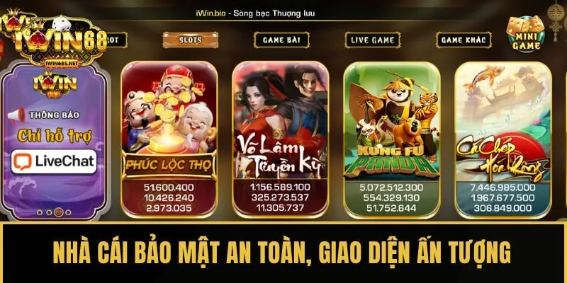 Nhà cái bảo mật an toàn, giao diện ấn tượng